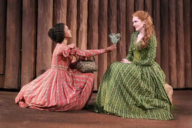 Renee Elise Goldsberry and Lily Rabe in the Shakespeare in the Park production of As You Like It